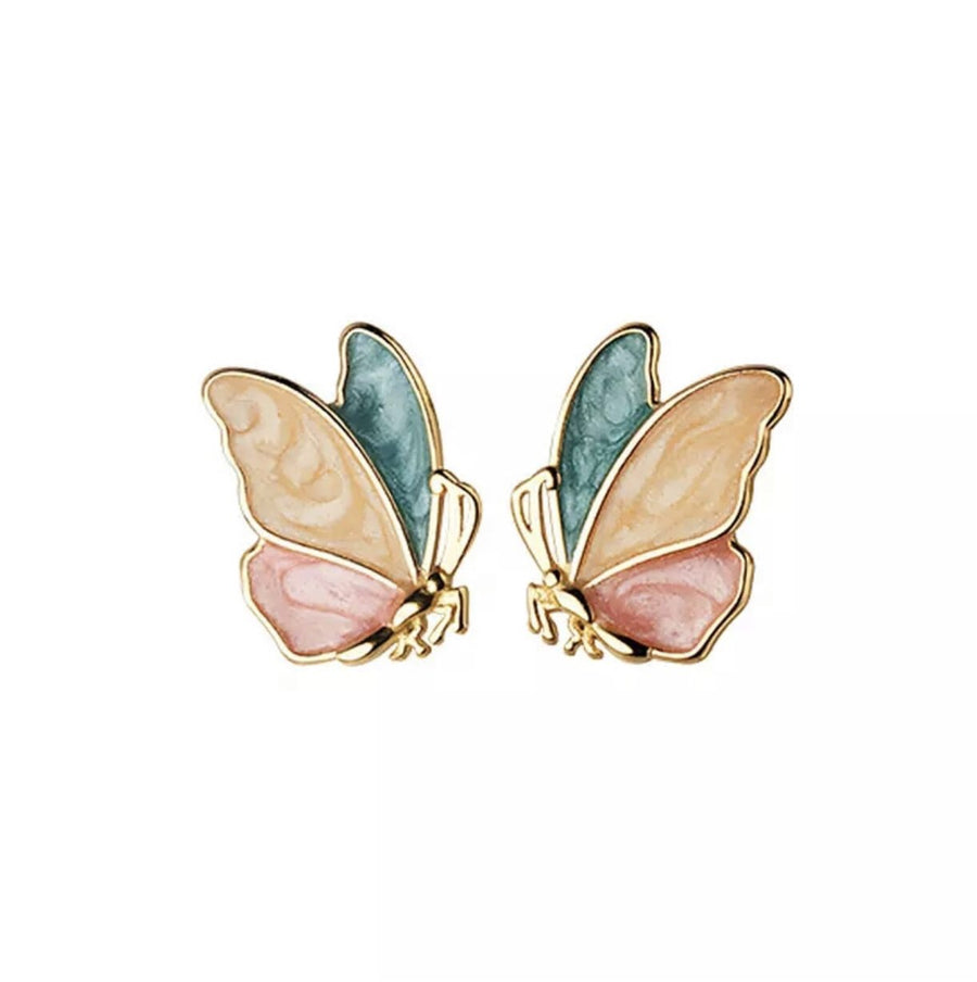 Sterling Silver Post Butterfly Stud Earrings
