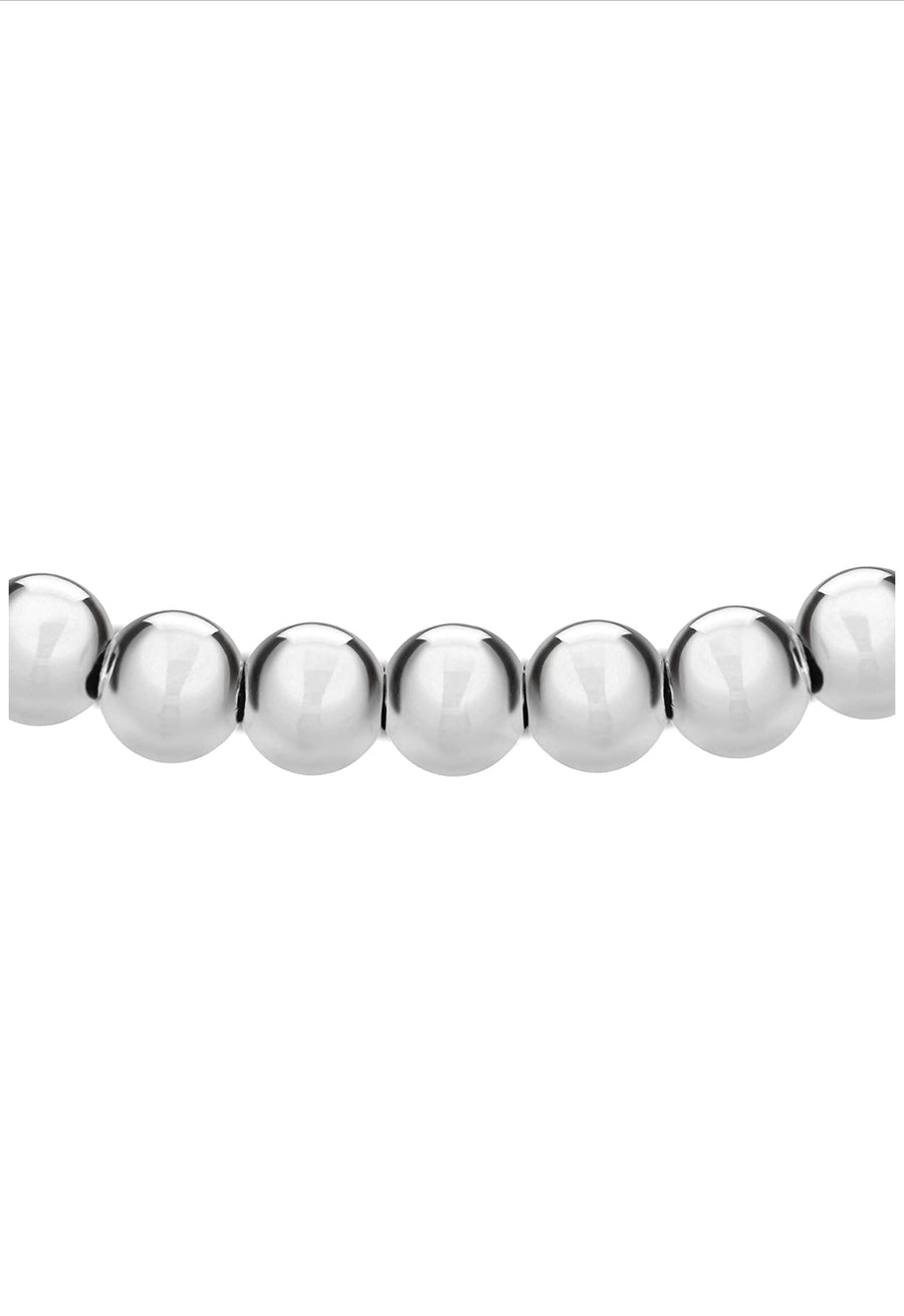 Silver Ball Bead Necklace 4mm - 10mm