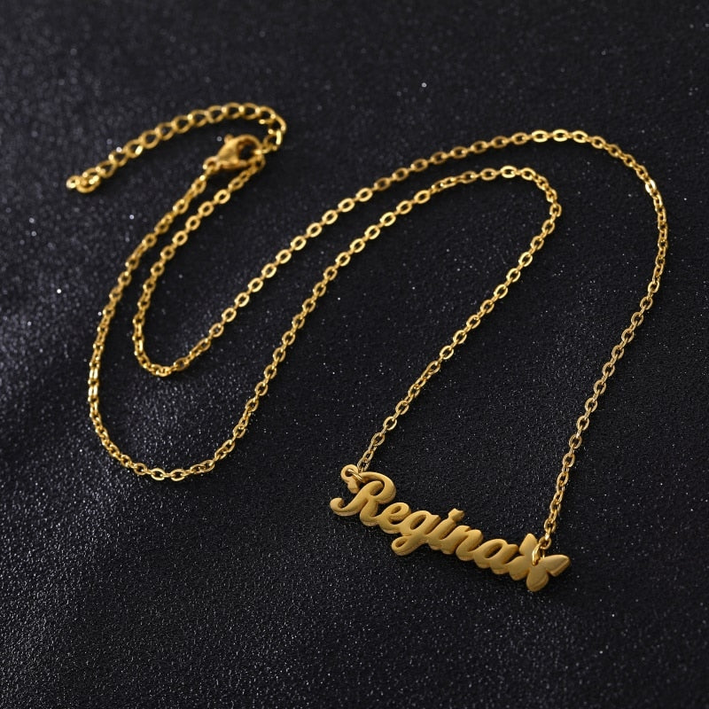 Personalised Name Necklace in Gold, Silver and Rose Gold