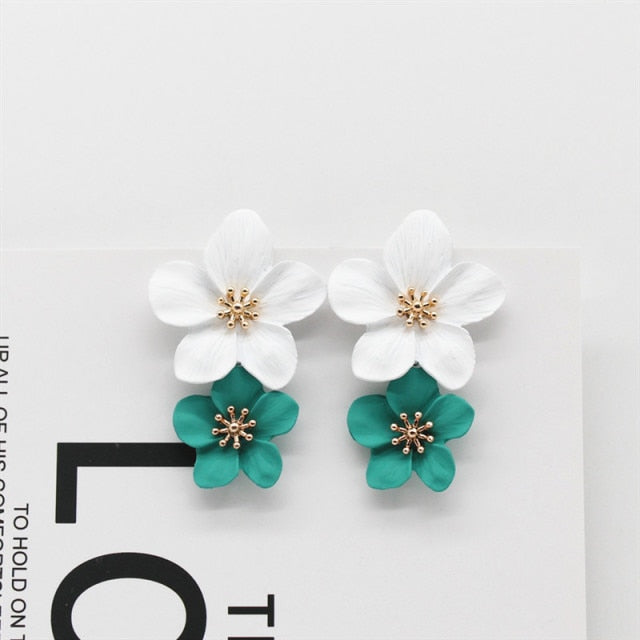 Floral Flower Drop Earring Collection