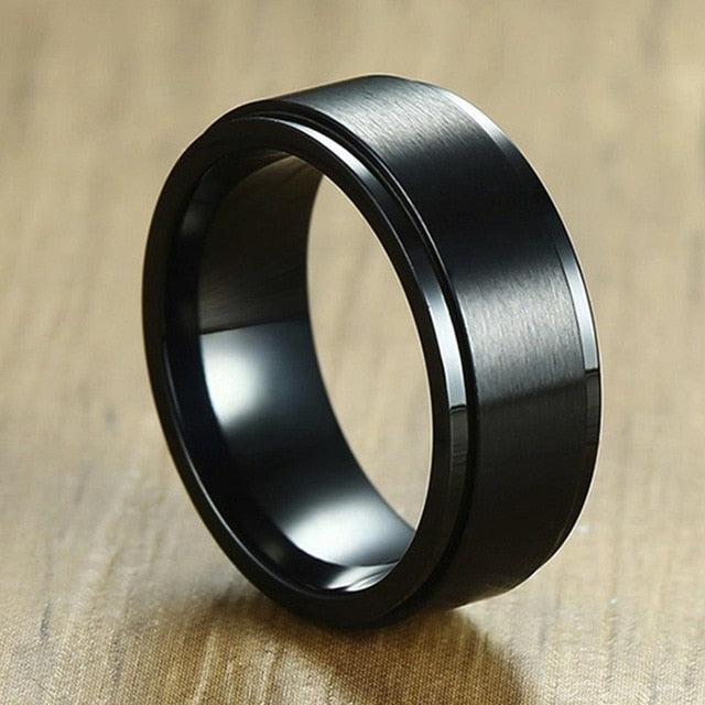Plain Stainless Steel 6mm- 8mm Spinner Ring