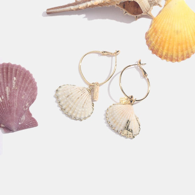 Sea Shell Dangle Drop Earring Collection