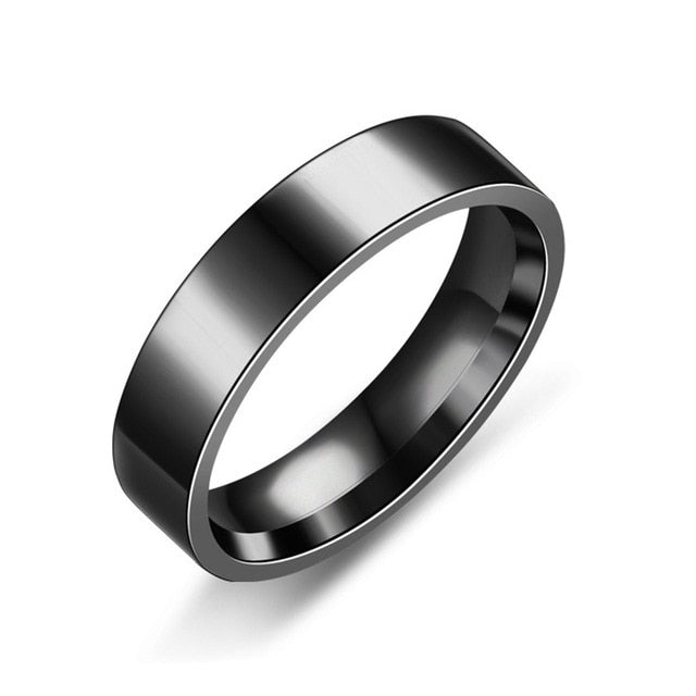 Plain Polished Stainless Steel Ring  6mm Width