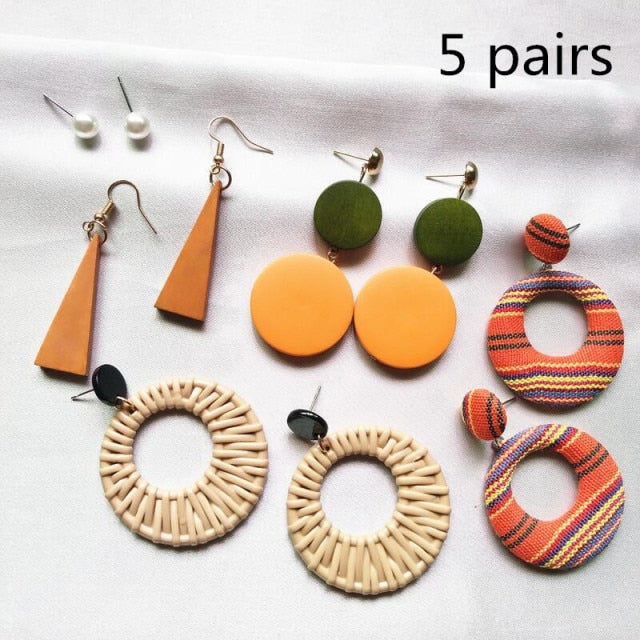Hanging Drop Earring Sets  of 5
