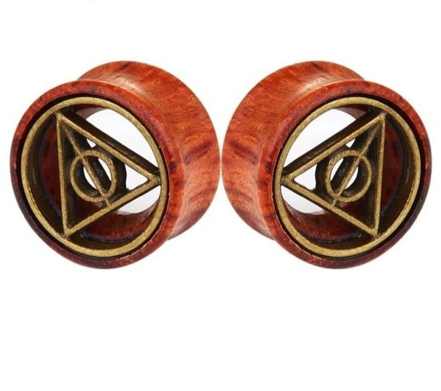 Wood & Bronze Vintage Style Ear Plug Collection 8mm - 30mm