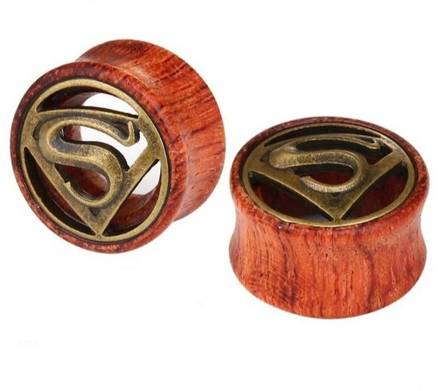 Wood & Bronze Vintage Style Ear Plug Collection 8mm - 30mm