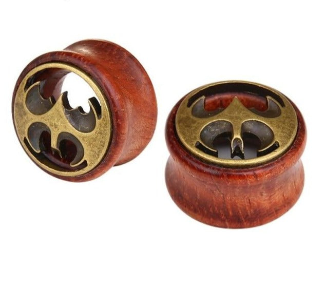 Wood & Bronze Vintage Style Ear Plug Collection 8mm - 30mm