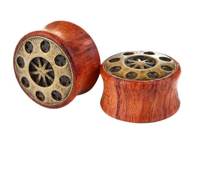 Wood & Bronze Vintage Style Ear Plug Collection 8mm - 30mm