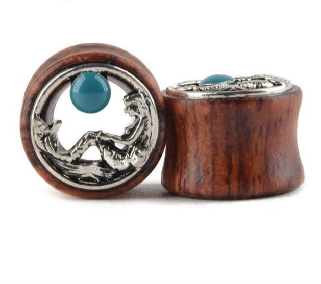 Wood & Bronze Vintage Style Ear Plug Collection 8mm - 30mm