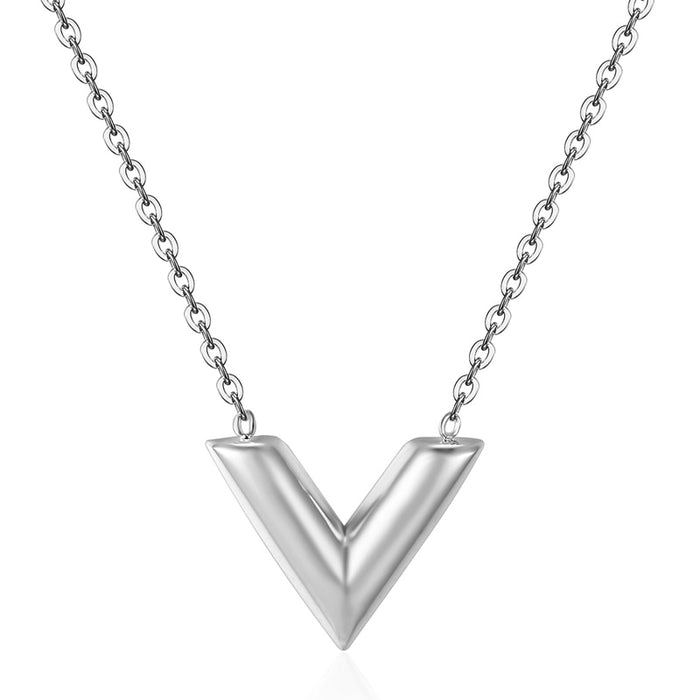 Women's V Shape Pendant Necklace