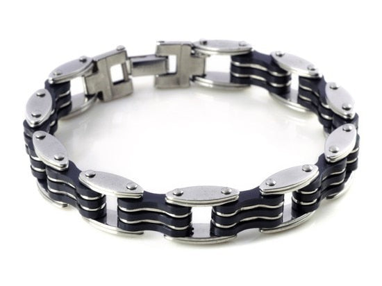 Men’s Stainless Steel Biker Bracelet