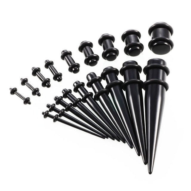 Beginners Ear Stretching Plug And Tunnel Set 1.6mm -10mm