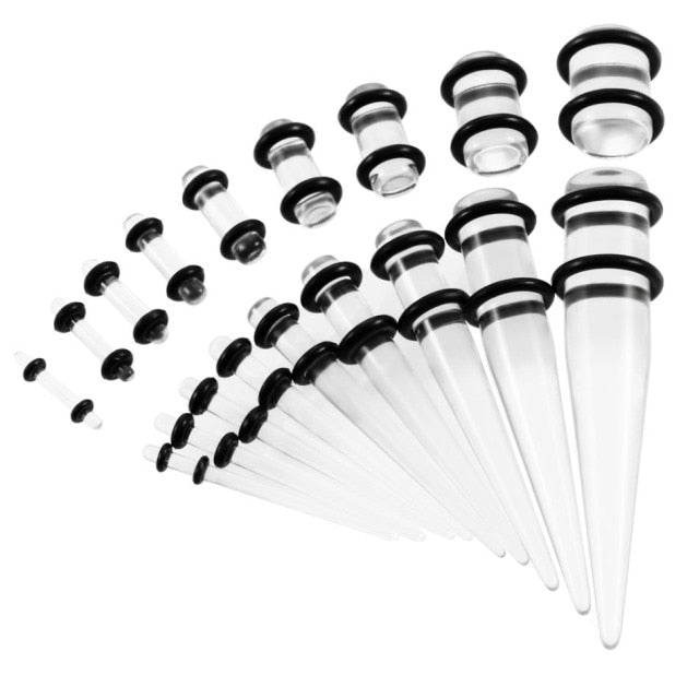 Beginners Ear Stretching Plug And Tunnel Set 1.6mm -10mm