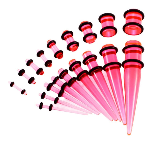 Beginners Ear Stretching Plug And Tunnel Set 1.6mm -10mm