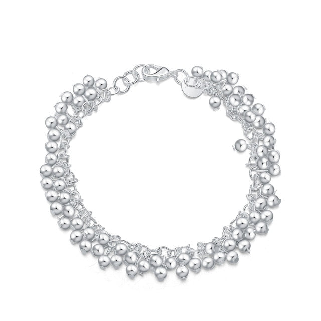 Women's Sterling Silver Beaded Ball Bracelet Collection