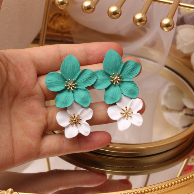 Floral Flower Drop Earring Collection