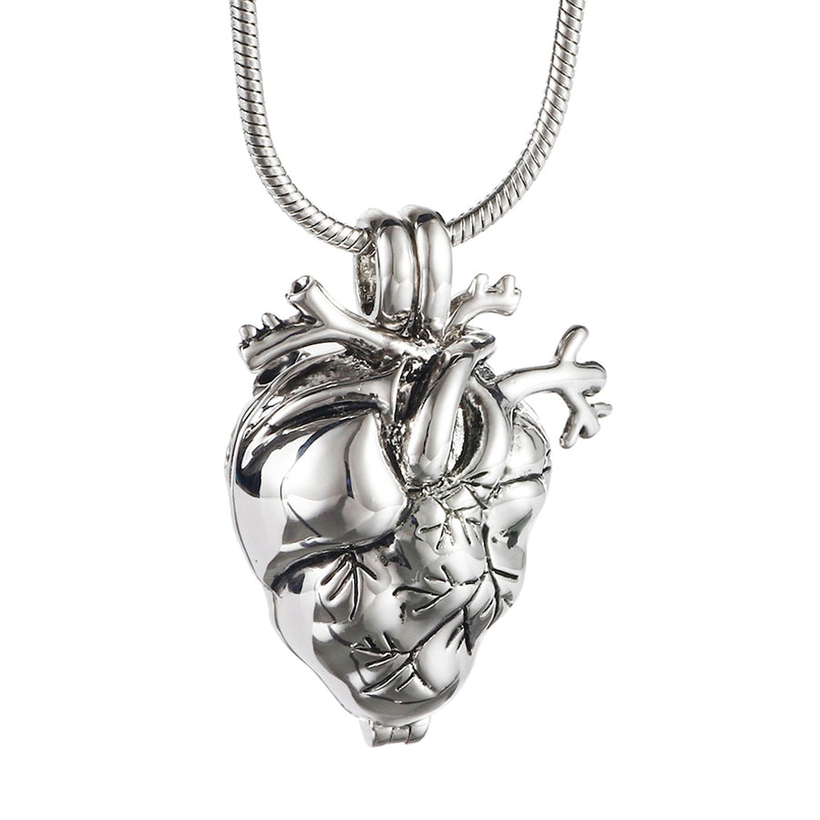 Anatomical Heart Locket Keepsake Necklace