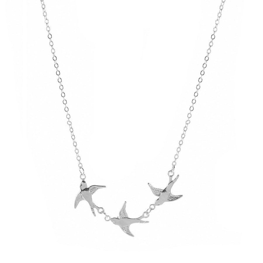 Women's Silver Swallow Bird Necklace