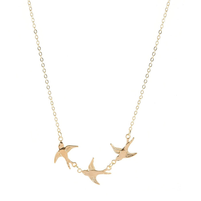 Women's Silver Swallow Bird Necklace
