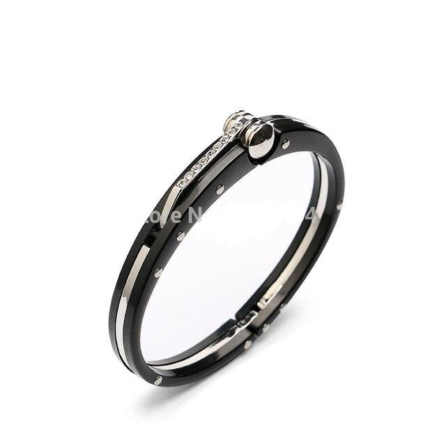 Men's Stainless Steel Adjustable Handcuff Bracelet
