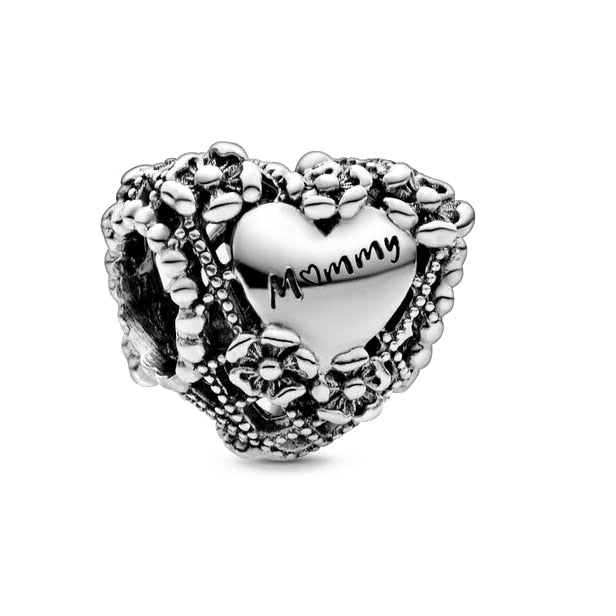 925 Sterling Silver Heart Charm Collection