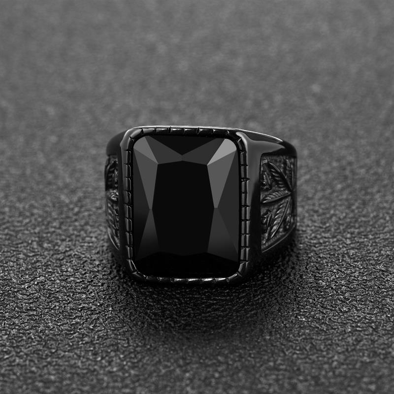 Men's Sapphire Square Mary Jane  Ring