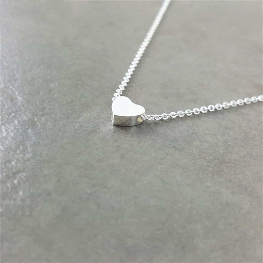 Minimalist Women's Small Heart Necklace