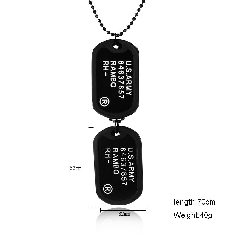 Double Dog Tag Necklace