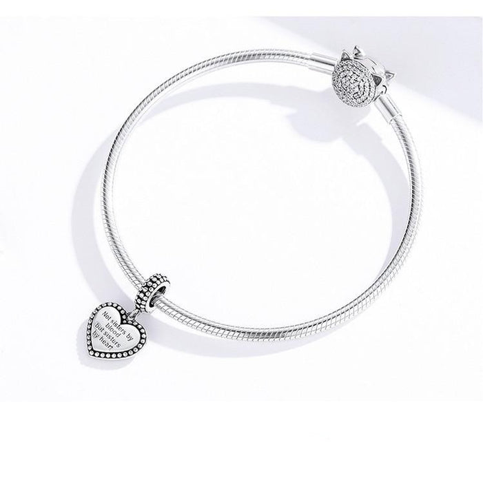 925 Sterling Silver 'Sisters by Heart' Dangle Charm