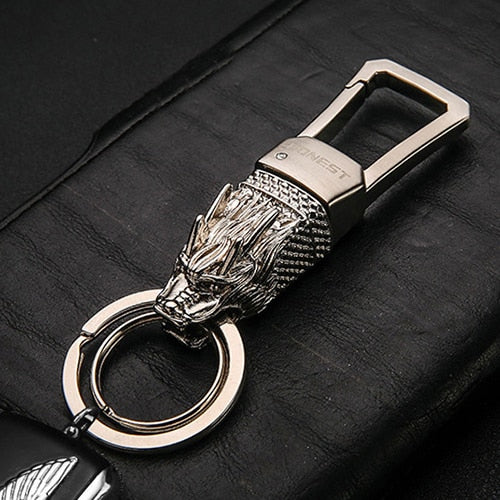 Genuine Rope Leather Panther Head Key Ring Collection
