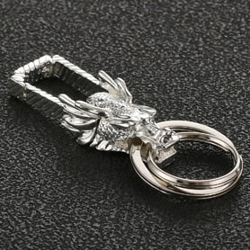 Genuine Rope Leather Panther Head Key Ring Collection