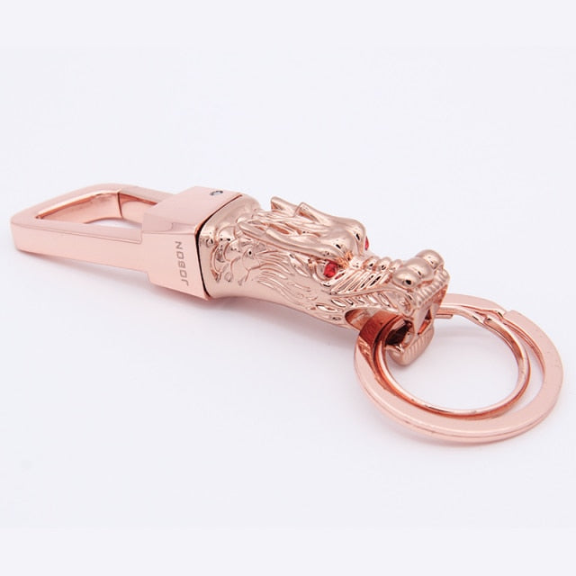 Genuine Rope Leather Panther Head Key Ring Collection