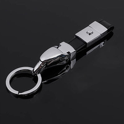 Genuine Rope Leather Panther Head Key Ring Collection