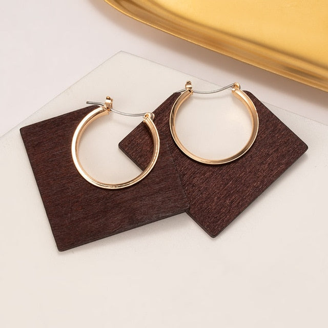 Brown and Gold Tone Drop Earring Collection