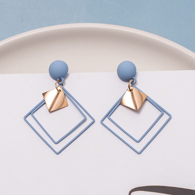 Blue & Gold Tone Drop Earring Collection