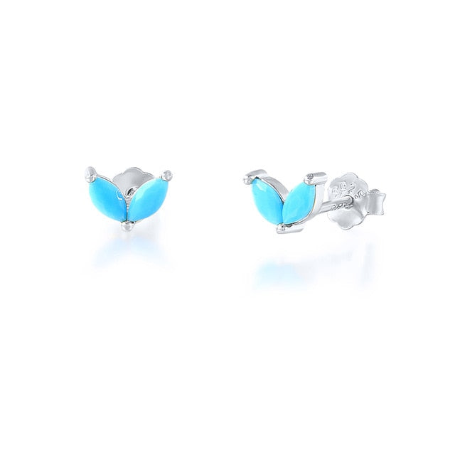Sterling Silver Mini CZ Crystal Stud Earrings