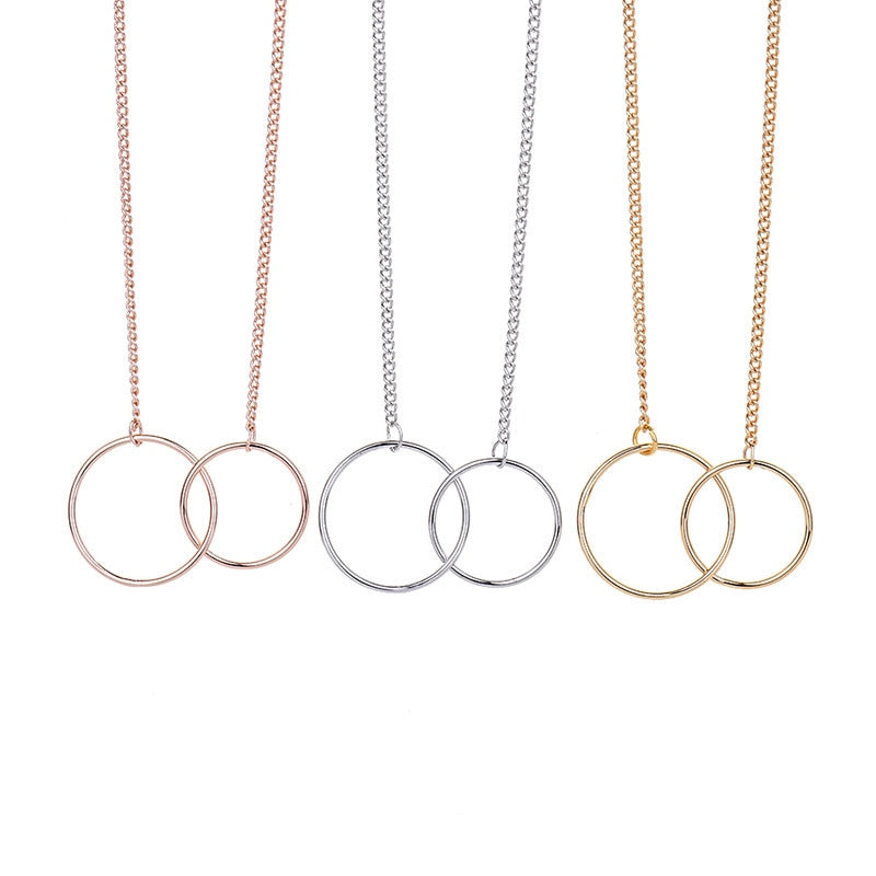 Interlocking infinity Circle Daughters Necklace & Gift Box