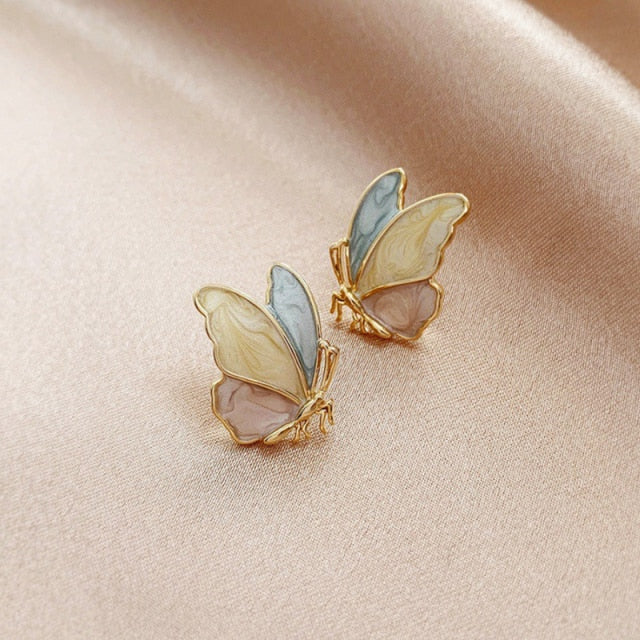 Sterling Silver Post Butterfly Stud Earrings
