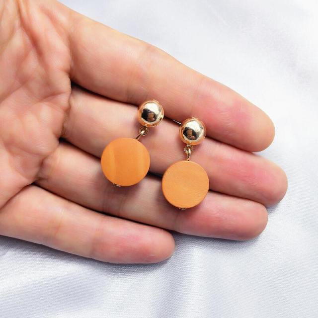 Minimalist Small Round Drop Earrings