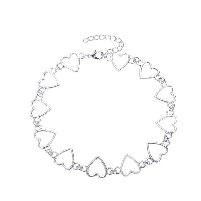 Multi Layered Silver Choker Necklace Collection