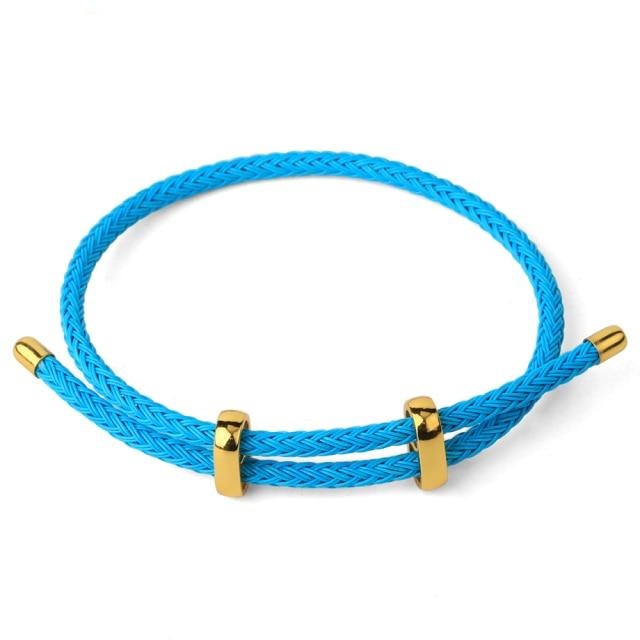 Adjustable Stainless Steel Tipped Rope Bracelet