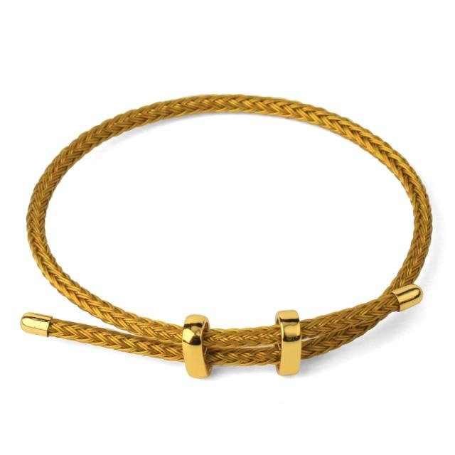 Adjustable Stainless Steel Tipped Rope Bracelet