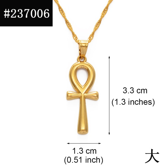 Egyptian African INKA Ankh Key of Life Pendant Necklace