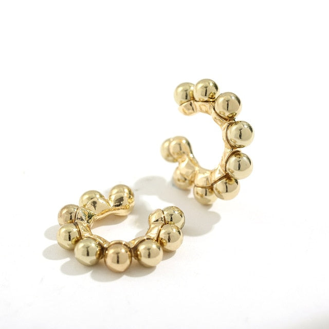 Gold Crystal Ear Clip Collection
