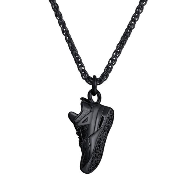 Sport Shoe Necklace Stainless Steel Running Shoe Pendant