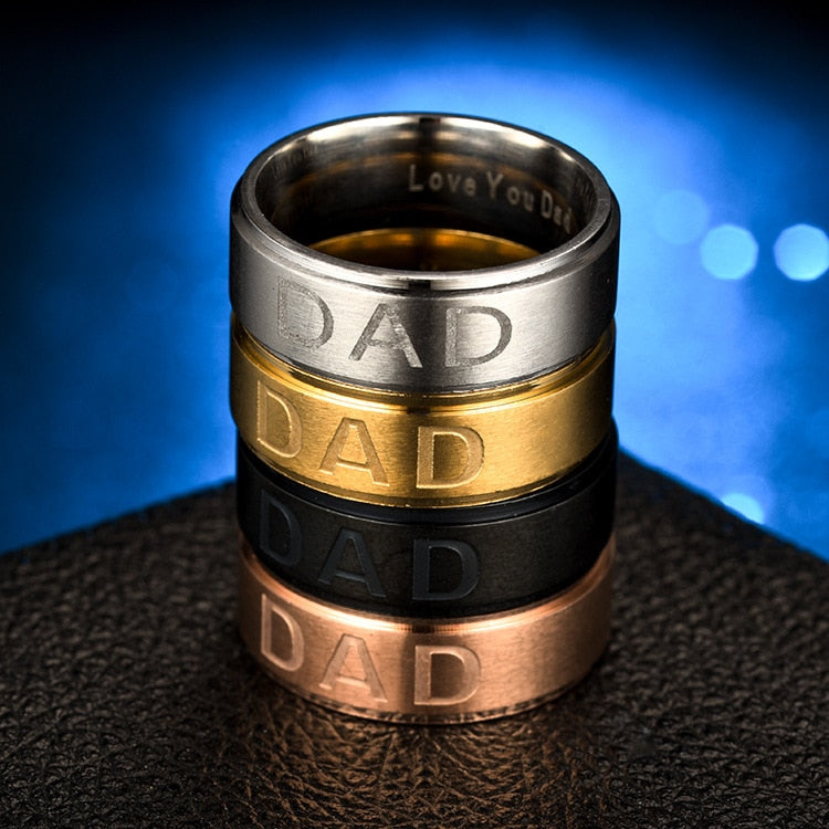 Men’s Stainless Steel Dad Ring