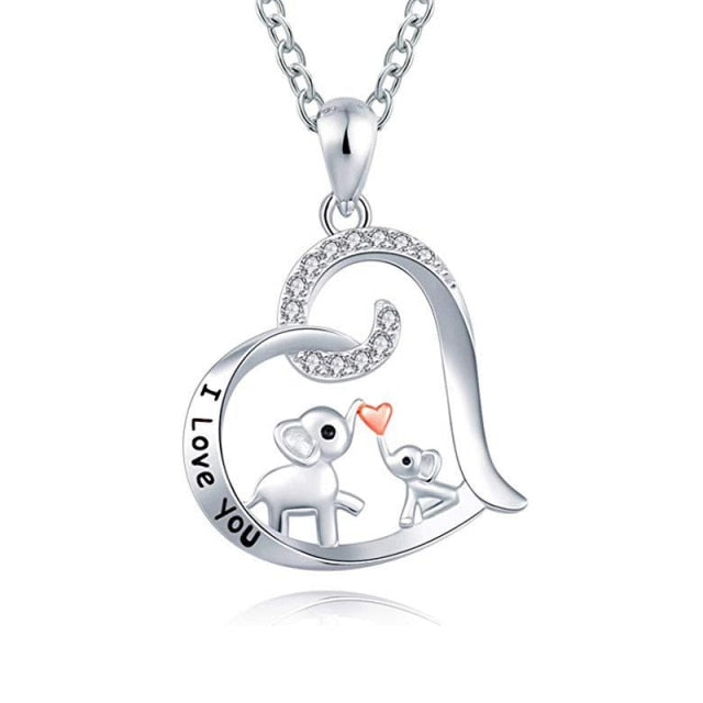 Mama's Love Silver Crystal Necklace