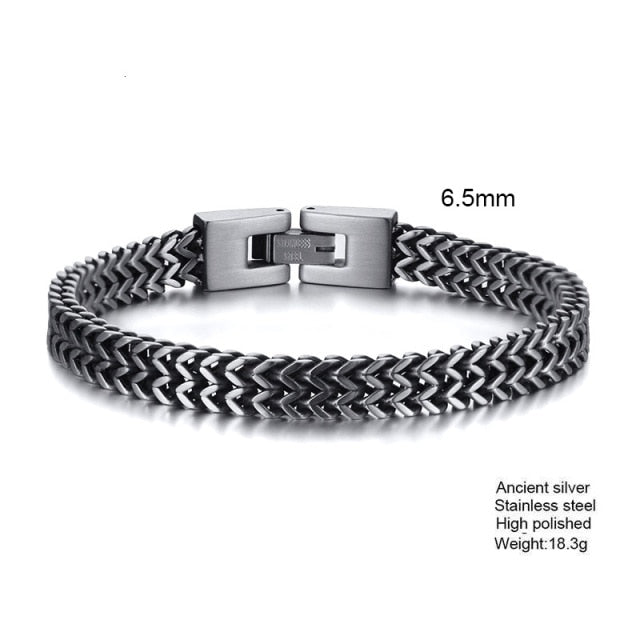 Stainless Steel Unisex Franco Link Chain Bracelet
