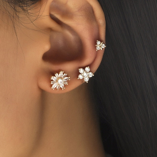 Crystal Ear Clip & Cuff Combinations