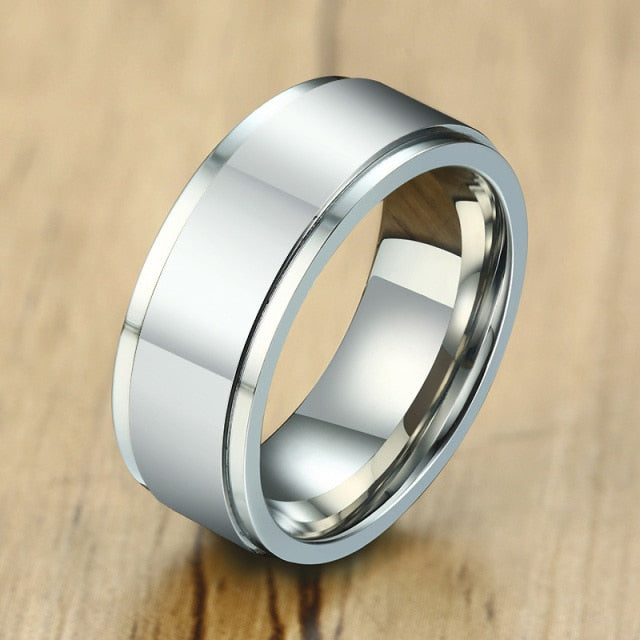Plain Stainless Steel 6mm- 8mm Spinner Ring